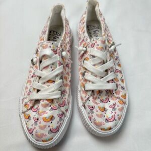 NWT! Blowfish Floral Canvas Low-Top Sneakers with White Rubber Sole